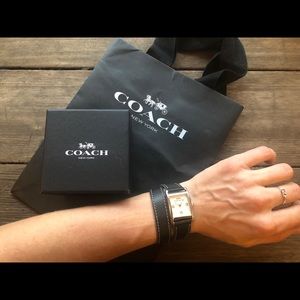 Coach Black Leather Watch